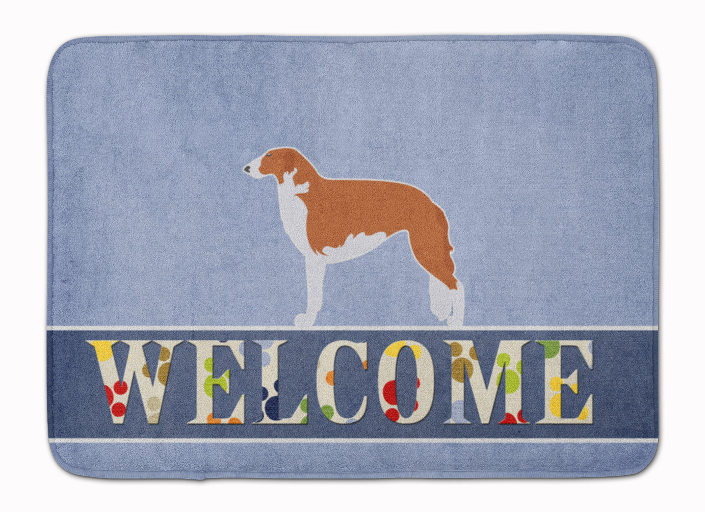 Borzoi Russian Greyhound Welcome Machine Washable Memory Foam Mat BB5503RUG - the-store.com