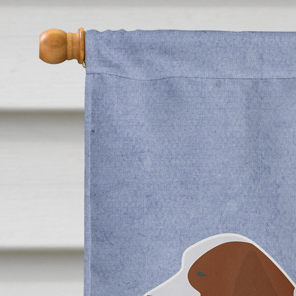 Welsh Springer Spaniel Welcome Flag Canvas House Size BB5504CHF  the-store.com.