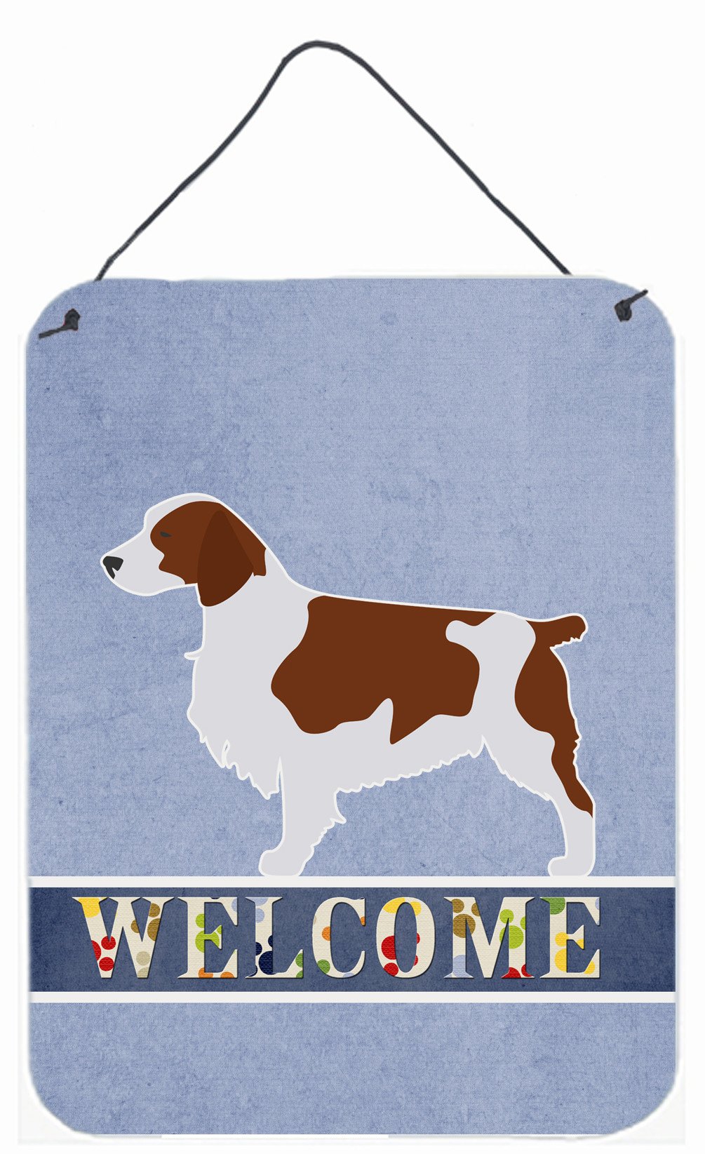 Welsh Springer Spaniel Welcome Wall or Door Hanging Prints BB5504DS1216 by Caroline's Treasures