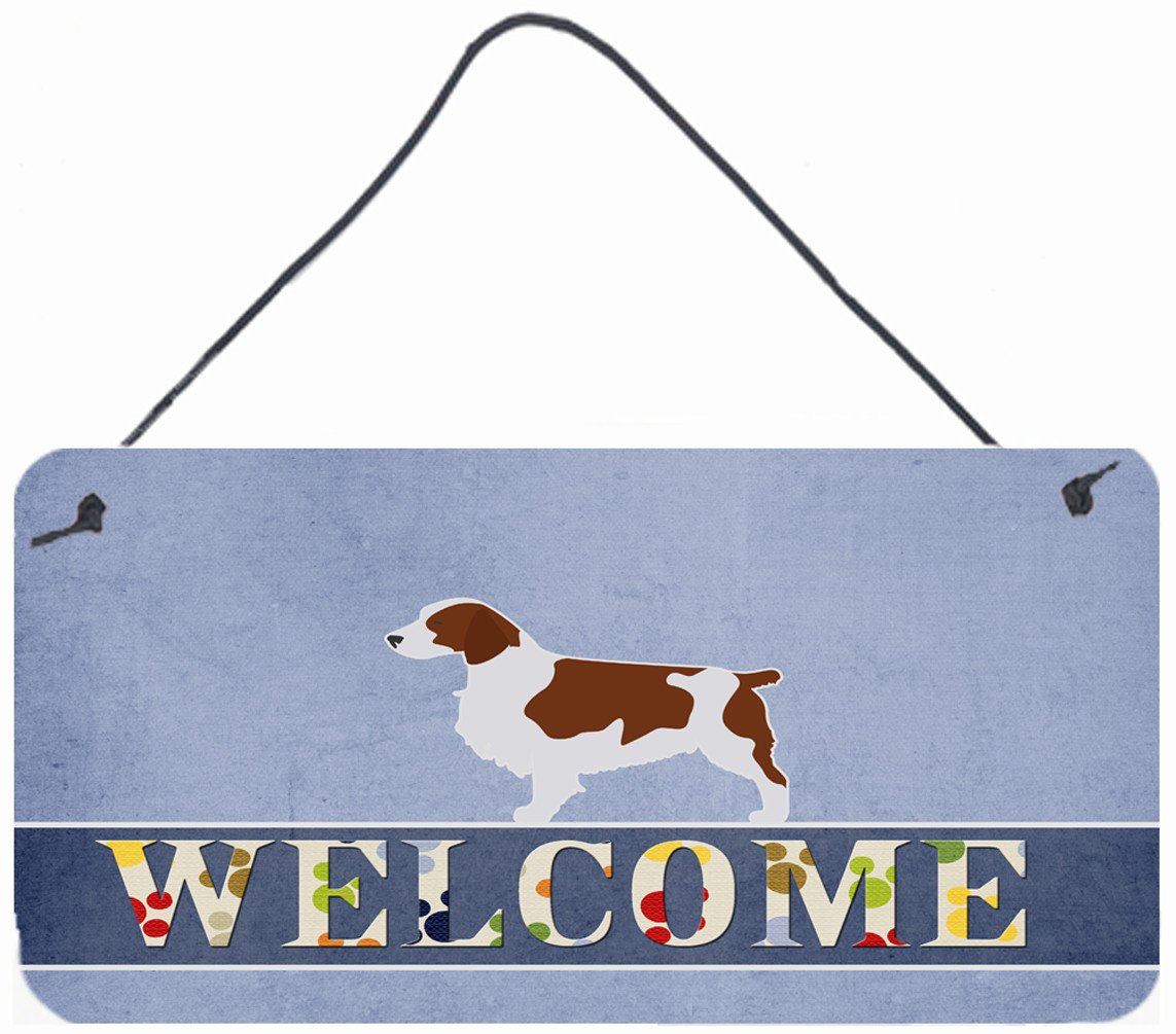 Welsh Springer Spaniel Welcome Wall or Door Hanging Prints BB5504DS812 by Caroline's Treasures