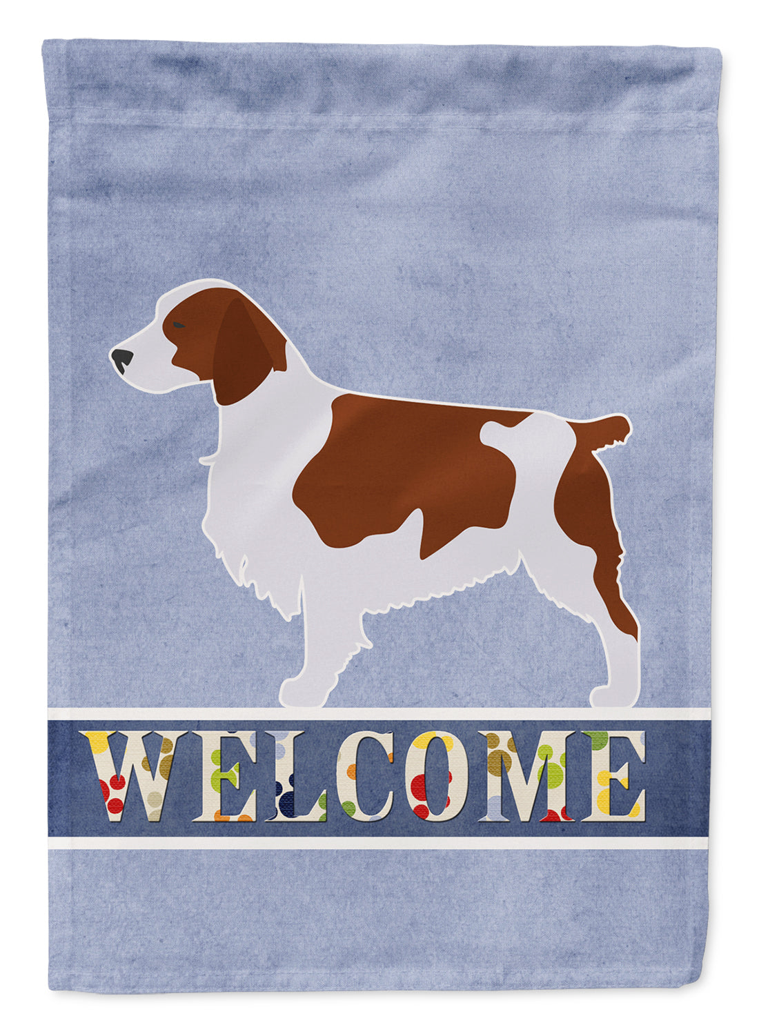 Welsh Springer Spaniel Welcome Flag Garden Size BB5504GF  the-store.com.