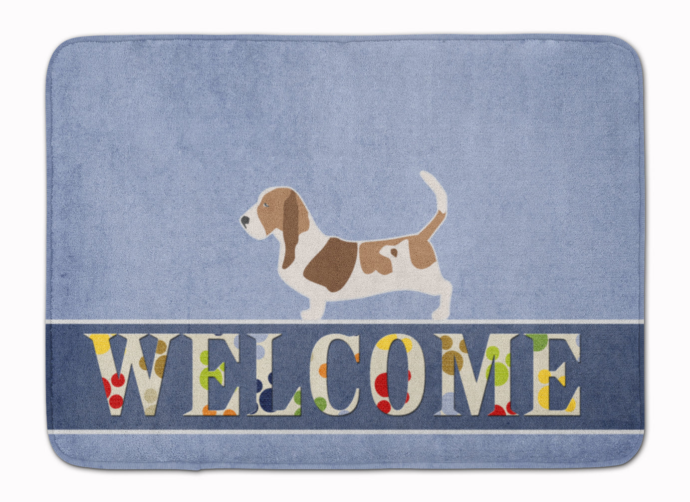 Basset Hound Welcome Machine Washable Memory Foam Mat BB5506RUG - the-store.com