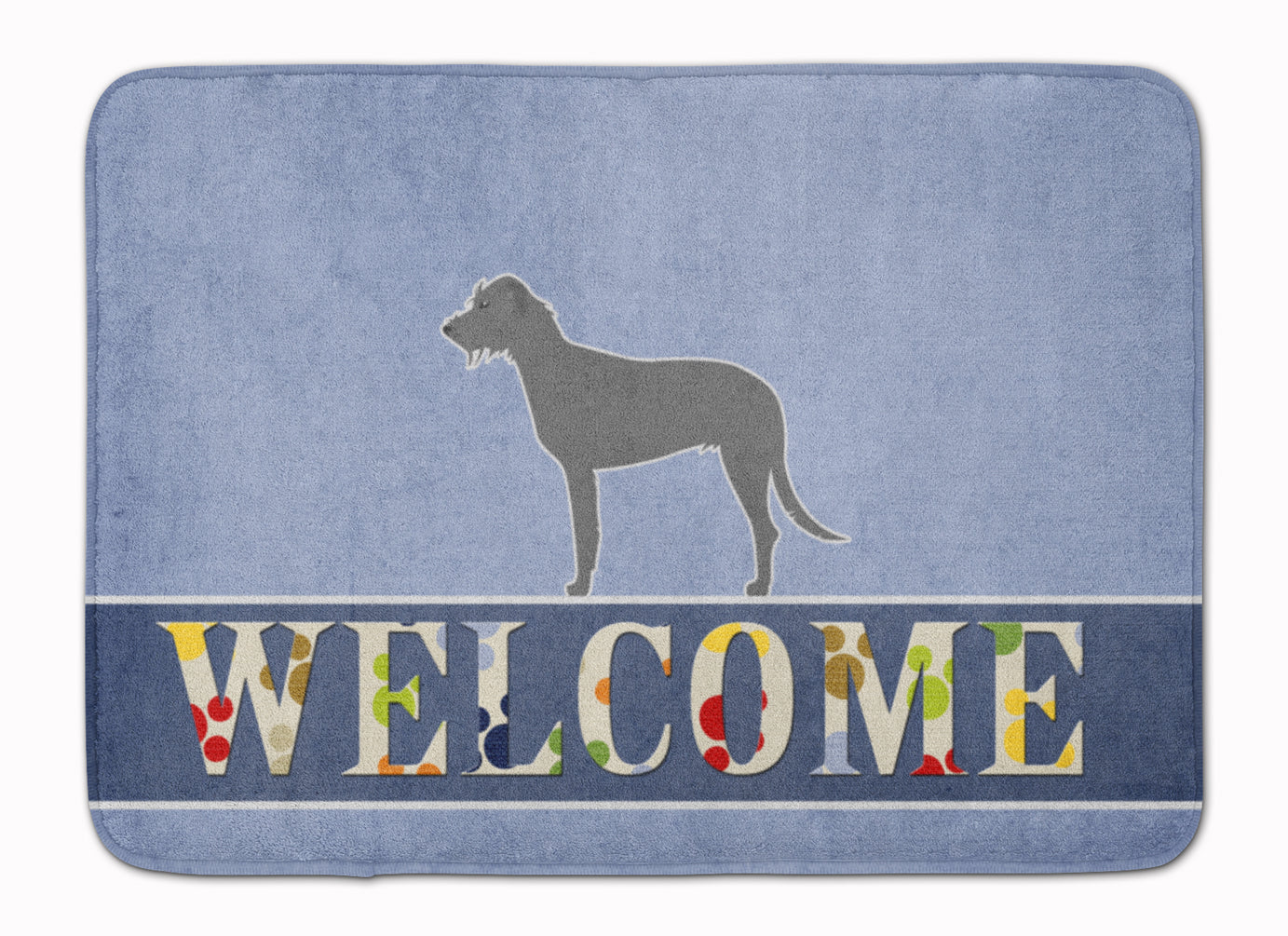 Irish Wolfhound Welcome Machine Washable Memory Foam Mat BB5507RUG - the-store.com