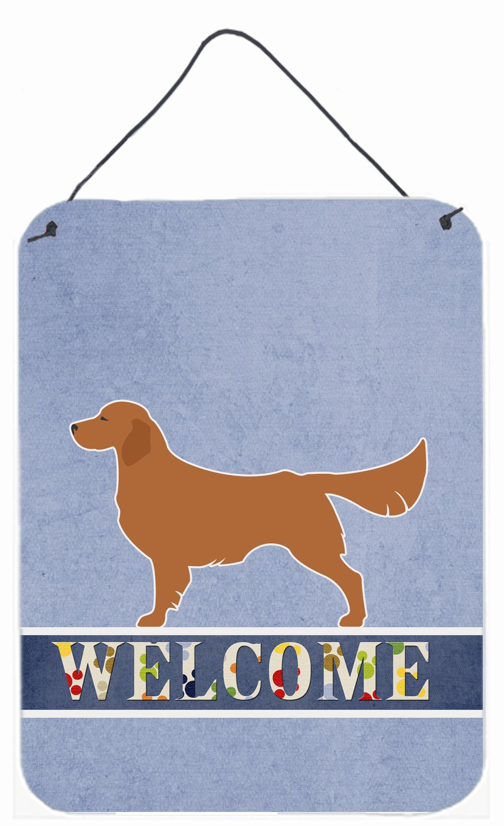 Golden Retriever Welcome Wall or Door Hanging Prints BB5508DS1216 by Caroline&#39;s Treasures