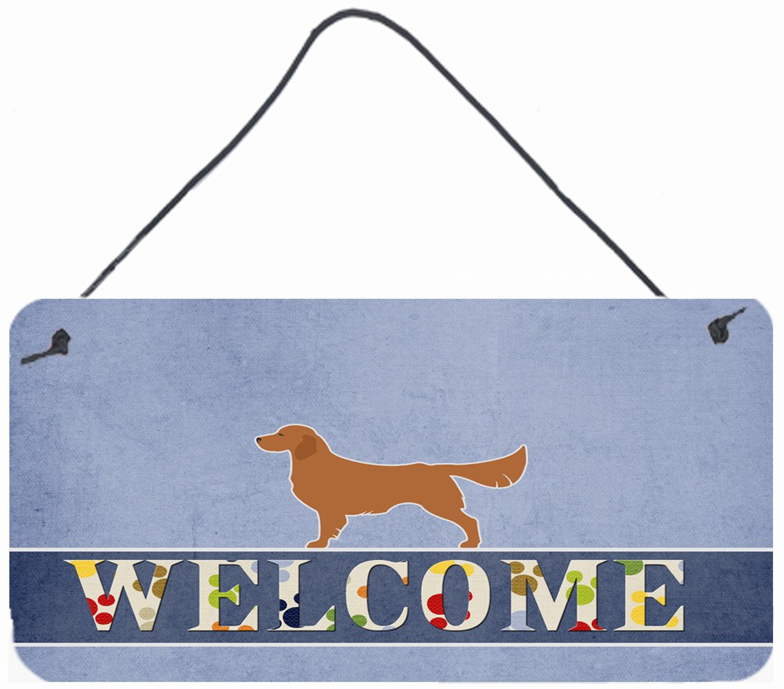 Golden Retriever Welcome Wall or Door Hanging Prints BB5508DS812 by Caroline&#39;s Treasures