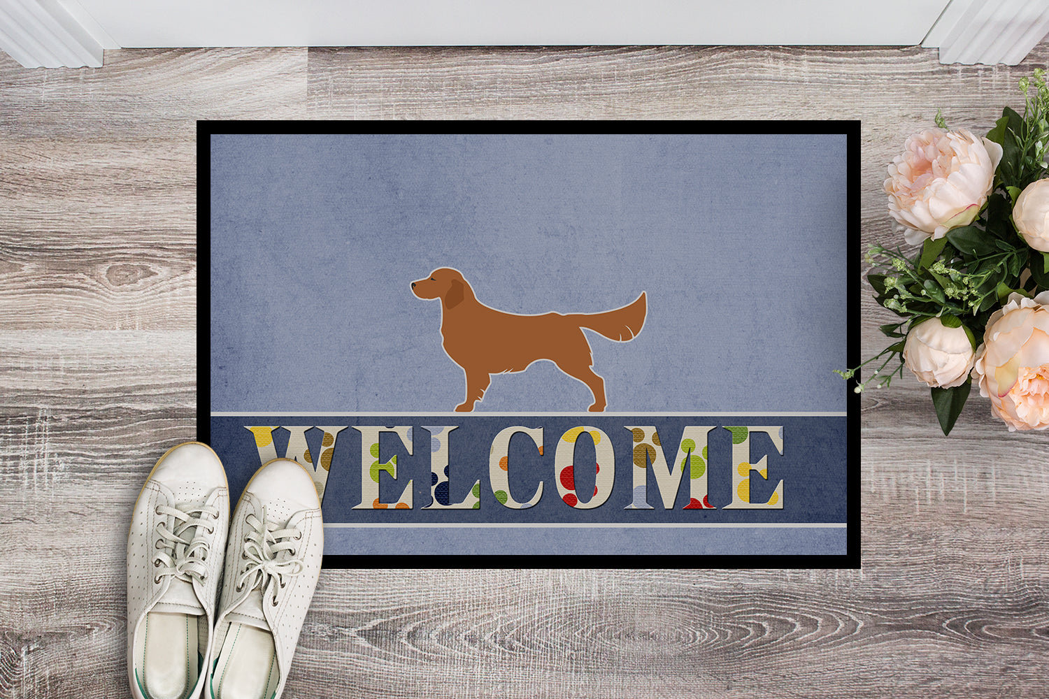 Golden Retriever Welcome Indoor or Outdoor Mat 18x27 BB5508MAT - the-store.com