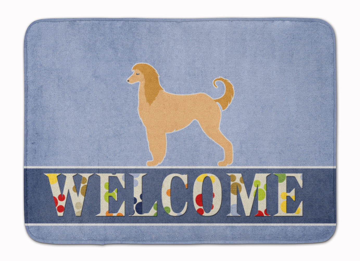 Afghan Hound Welcome Machine Washable Memory Foam Mat BB5510RUG - the-store.com