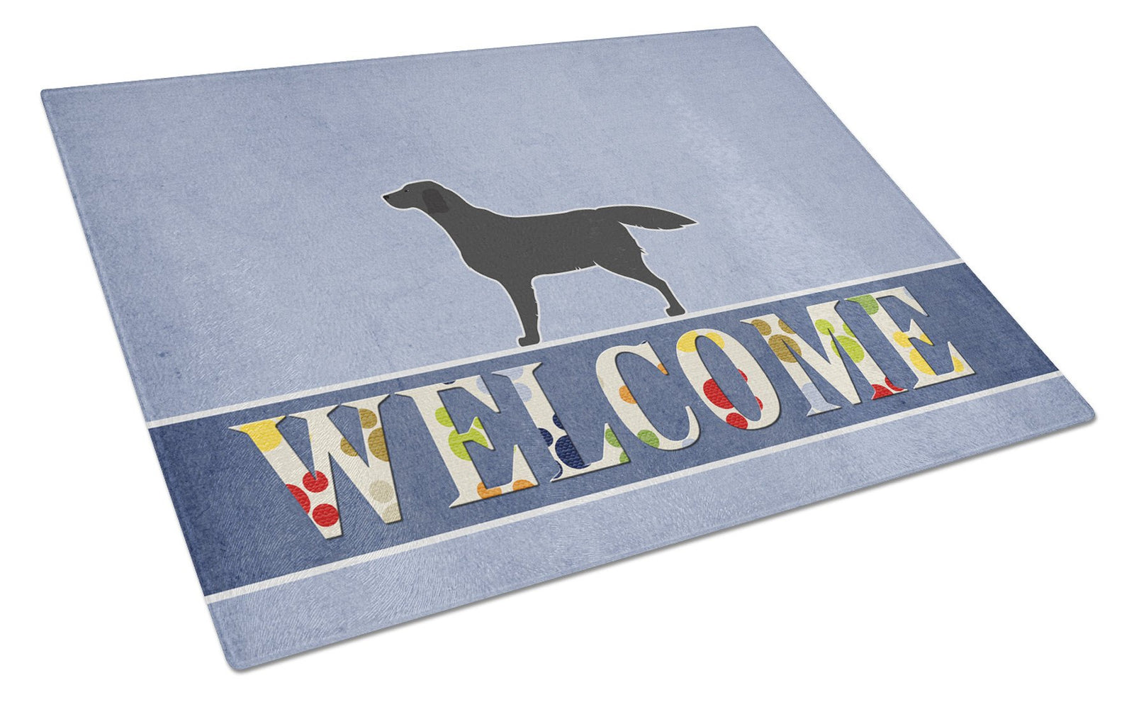 Black Labrador Retriever Welcome Glass Cutting Board Large BB5512LCB by Caroline's Treasures