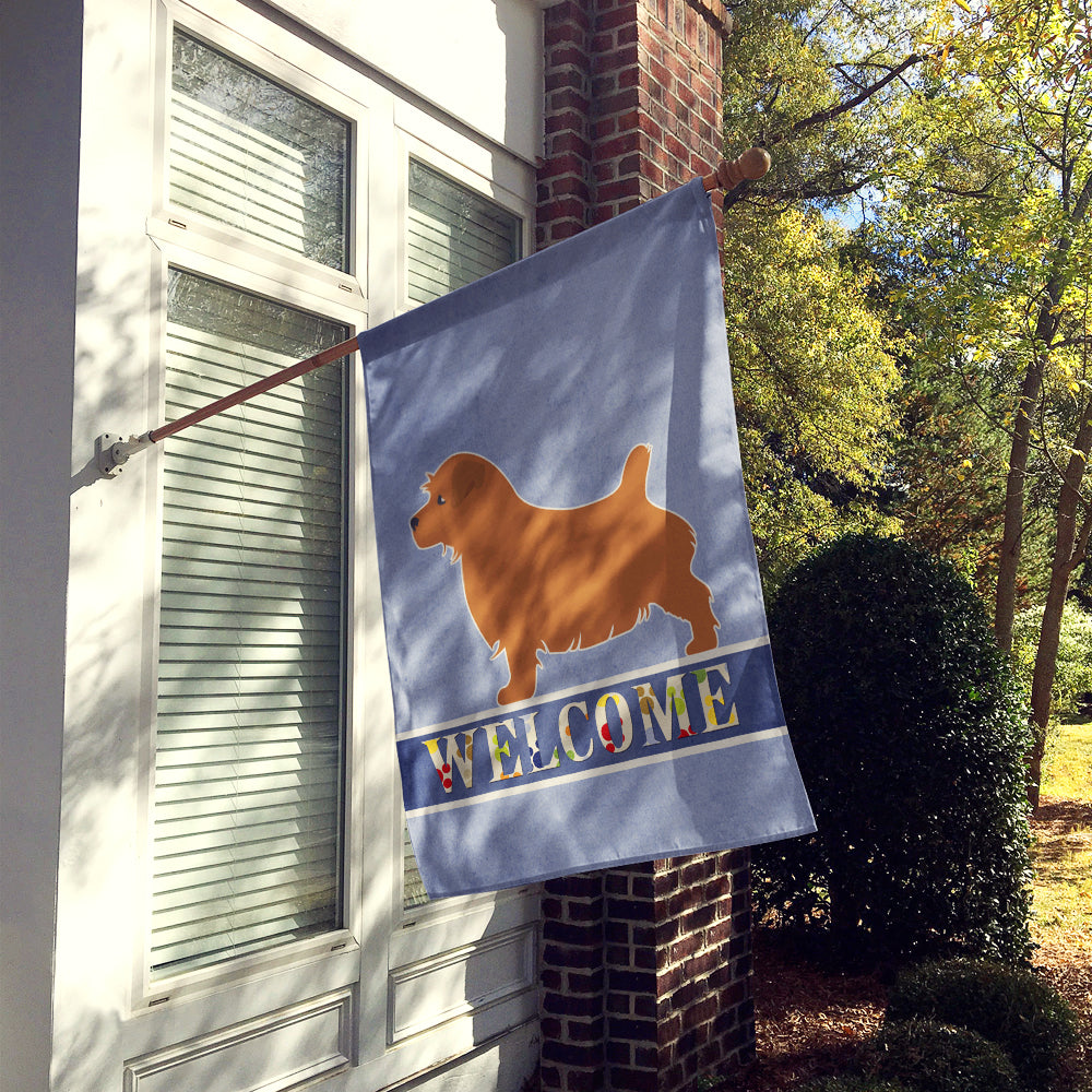 Norfolk Terrier Welcome Flag Canvas House Size BB5513CHF  the-store.com.