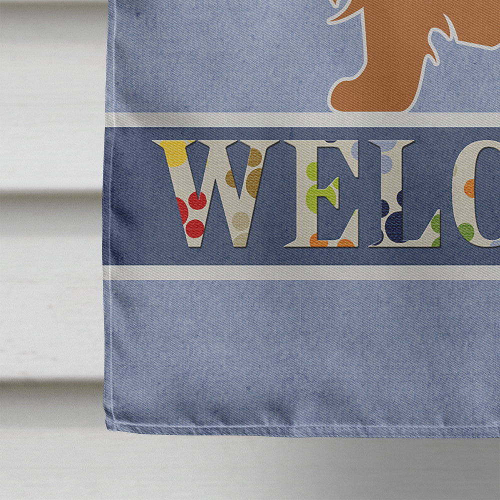 Norfolk Terrier Welcome Flag Canvas House Size BB5513CHF  the-store.com.