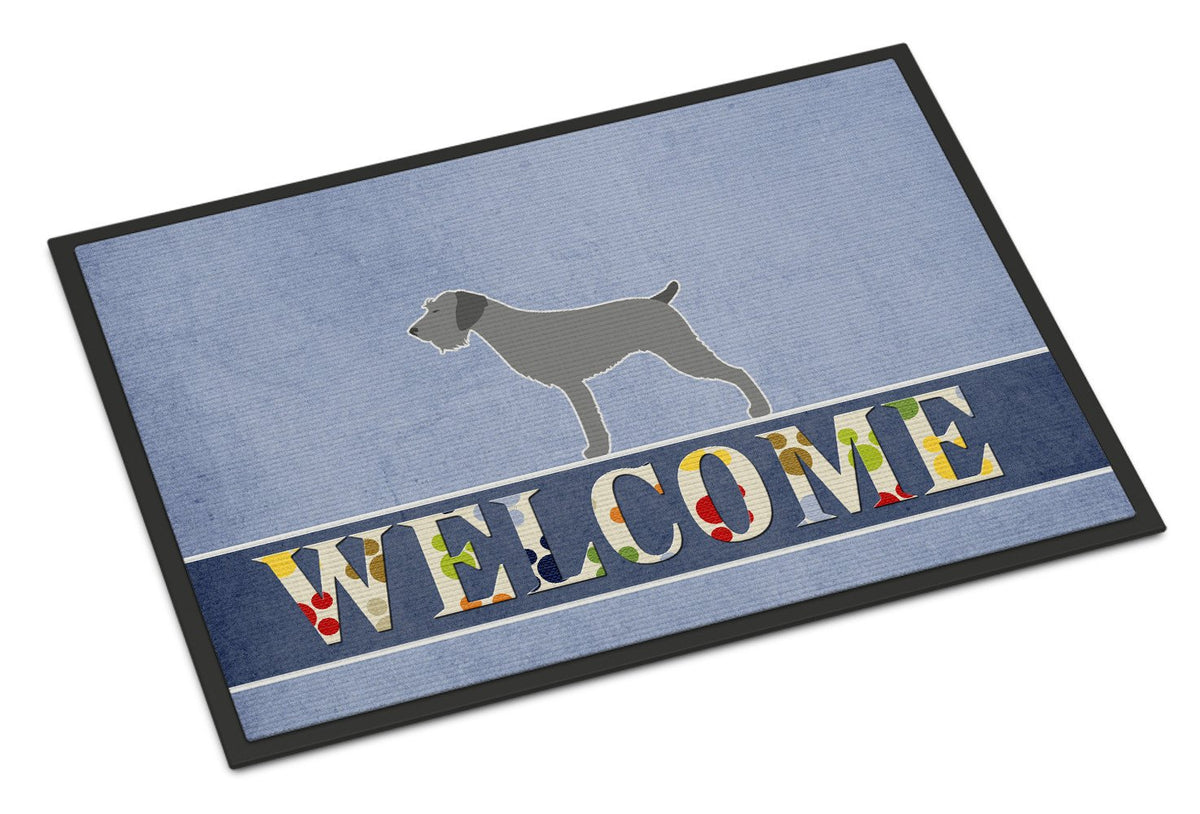 German Wirehaired Pointer Welcome Indoor or Outdoor Mat 24x36 BB5515JMAT by Caroline&#39;s Treasures