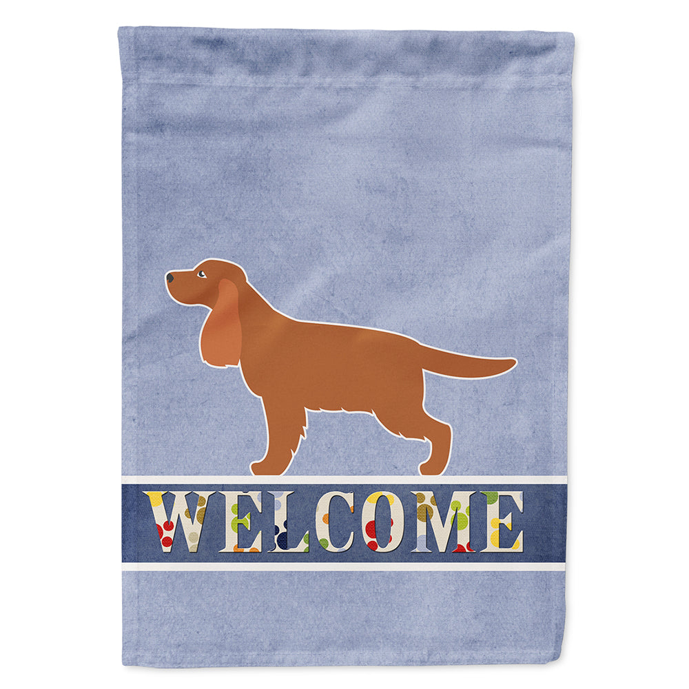 English Cocker Spaniel Welcome Flag Canvas House Size BB5516CHF  the-store.com.