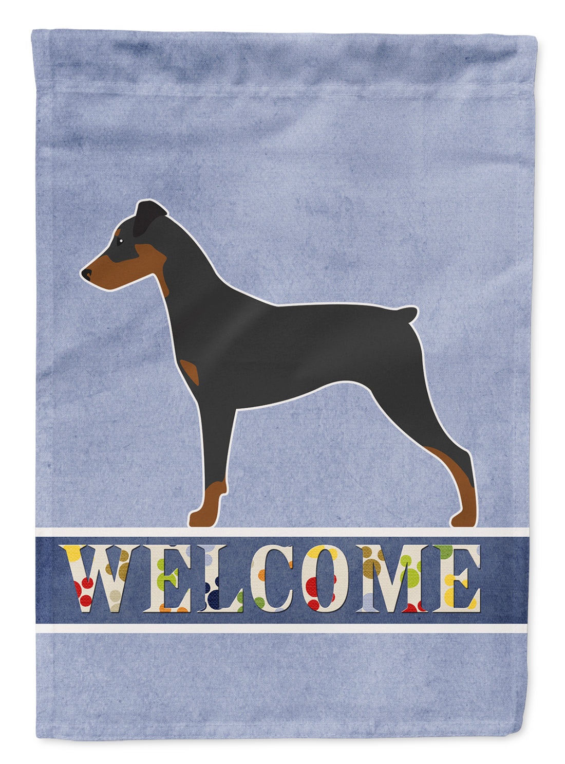 German Pinscher Welcome Flag Garden Size BB5517GF  the-store.com.