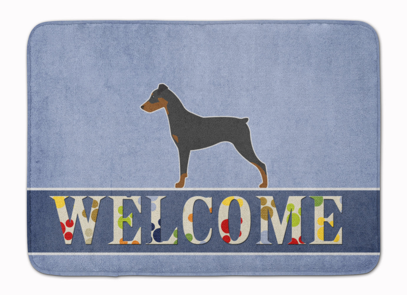 German Pinscher Welcome Machine Washable Memory Foam Mat BB5517RUG - the-store.com