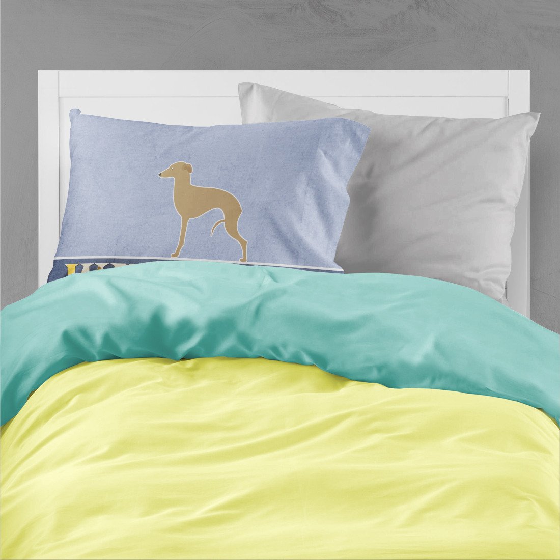 Italian Greyhound Welcome Fabric Standard Pillowcase BB5518PILLOWCASE by Caroline's Treasures