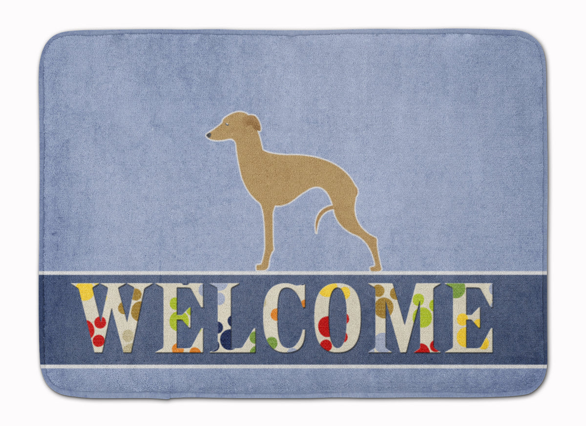 Italian Greyhound Welcome Machine Washable Memory Foam Mat BB5518RUG - the-store.com