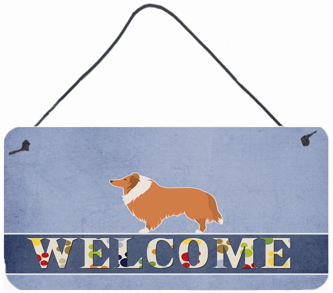 Collie Welcome Wall or Door Hanging Prints BB5520DS812 by Caroline's Treasures