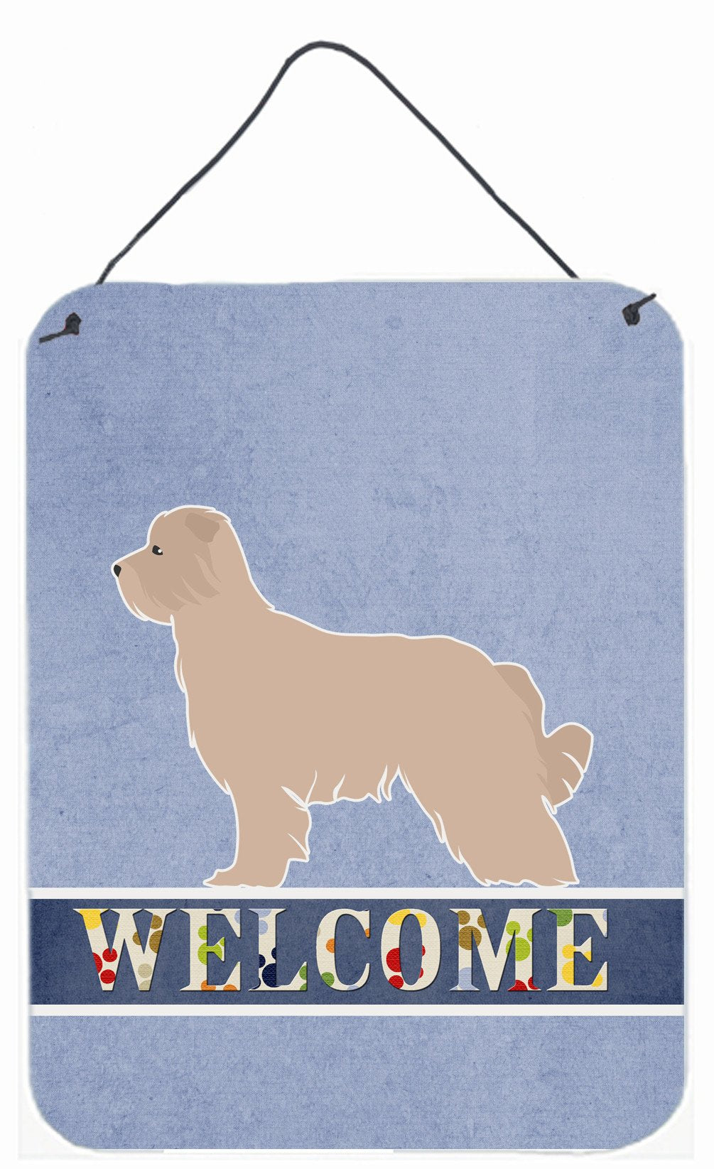 Pyrenean Shepherd Welcome Wall or Door Hanging Prints BB5522DS1216 by Caroline&#39;s Treasures