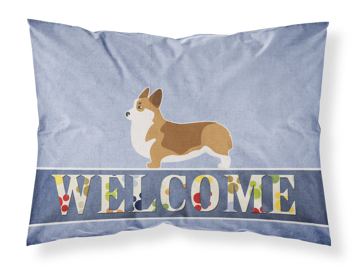 Corgi Welcome Fabric Standard Pillowcase BB5524PILLOWCASE by Caroline&#39;s Treasures