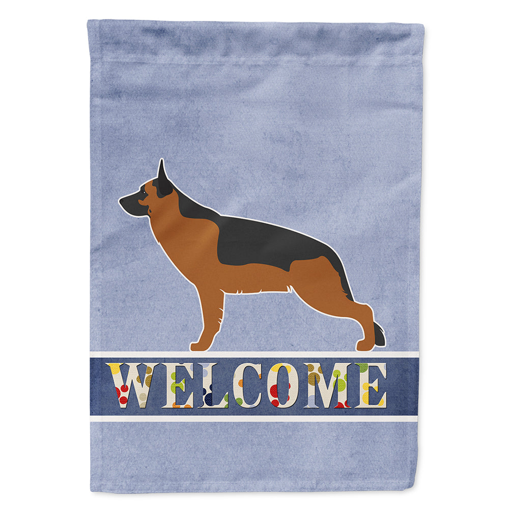 German Shepherd Welcome Flag Canvas House Size BB5528CHF  the-store.com.