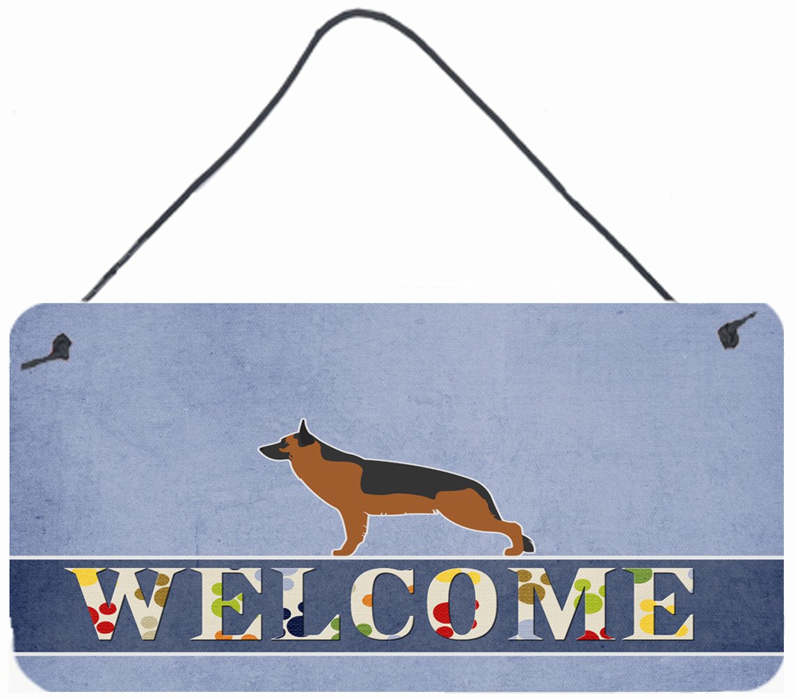 German Shepherd Welcome Wall or Door Hanging Prints BB5528DS812 by Caroline&#39;s Treasures