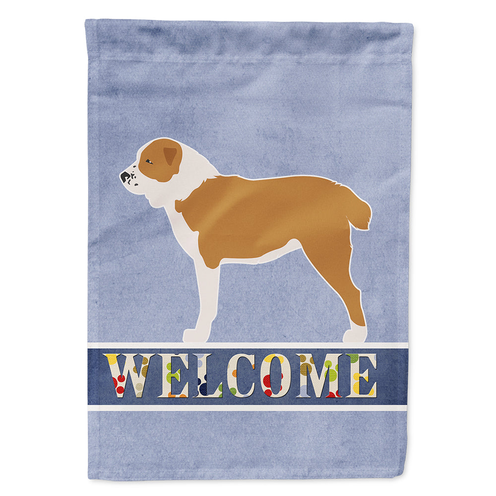 Central Asian Shepherd Dog Welcome Flag Canvas House Size BB5532CHF  the-store.com.