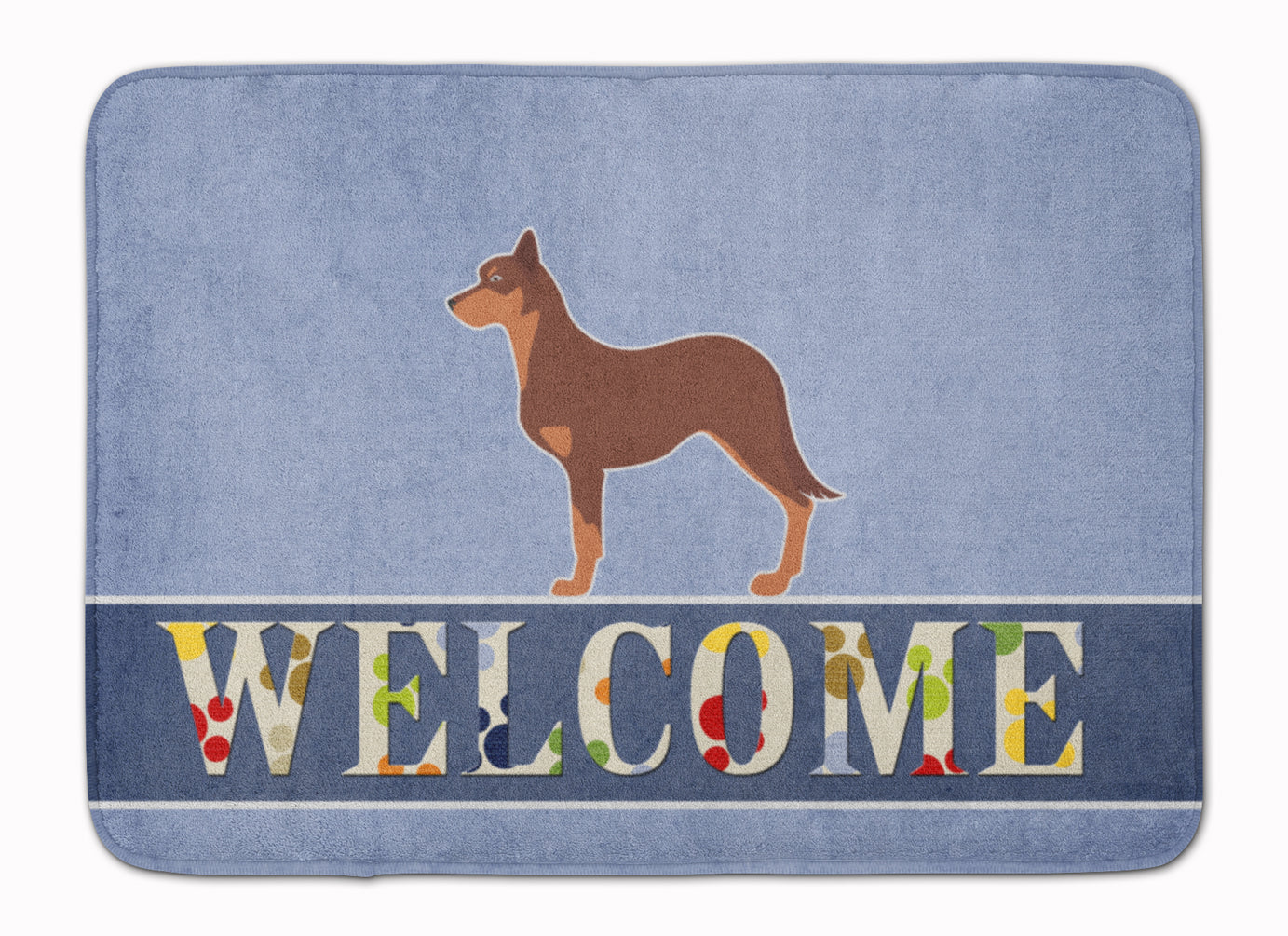 Australian Kelpie Dog Welcome Machine Washable Memory Foam Mat BB5533RUG - the-store.com