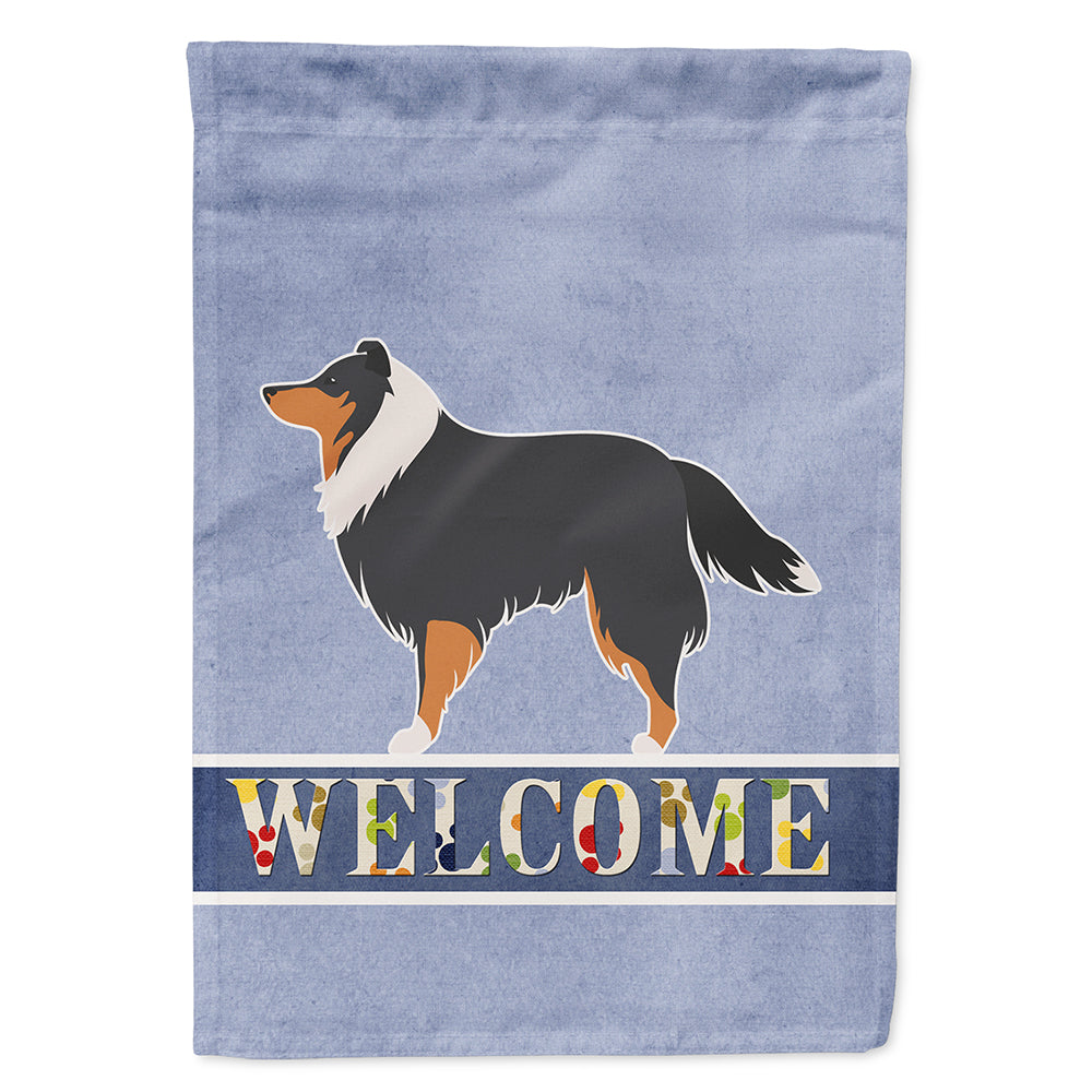 Sheltie/Shetland Sheepdog Welcome Flag Canvas House Size BB5534CHF  the-store.com.