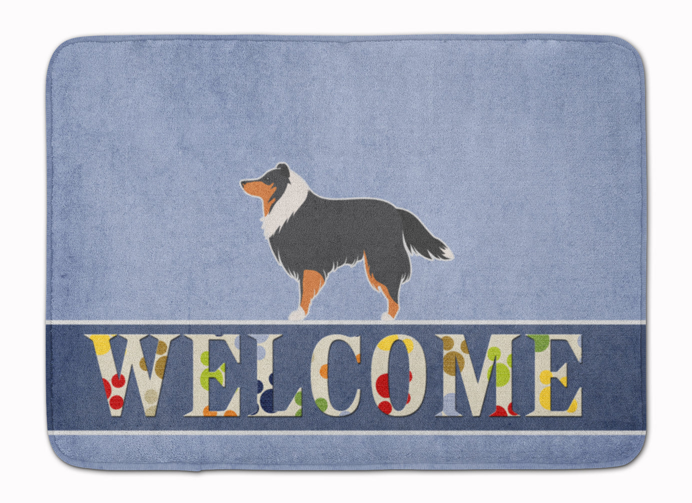 Sheltie/Shetland Sheepdog Welcome Machine Washable Memory Foam Mat BB5534RUG - the-store.com