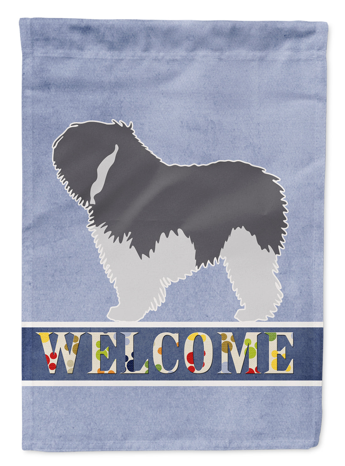 Polish Lowland Sheepdog Dog Welcome Flag Garden Size BB5536GF  the-store.com.