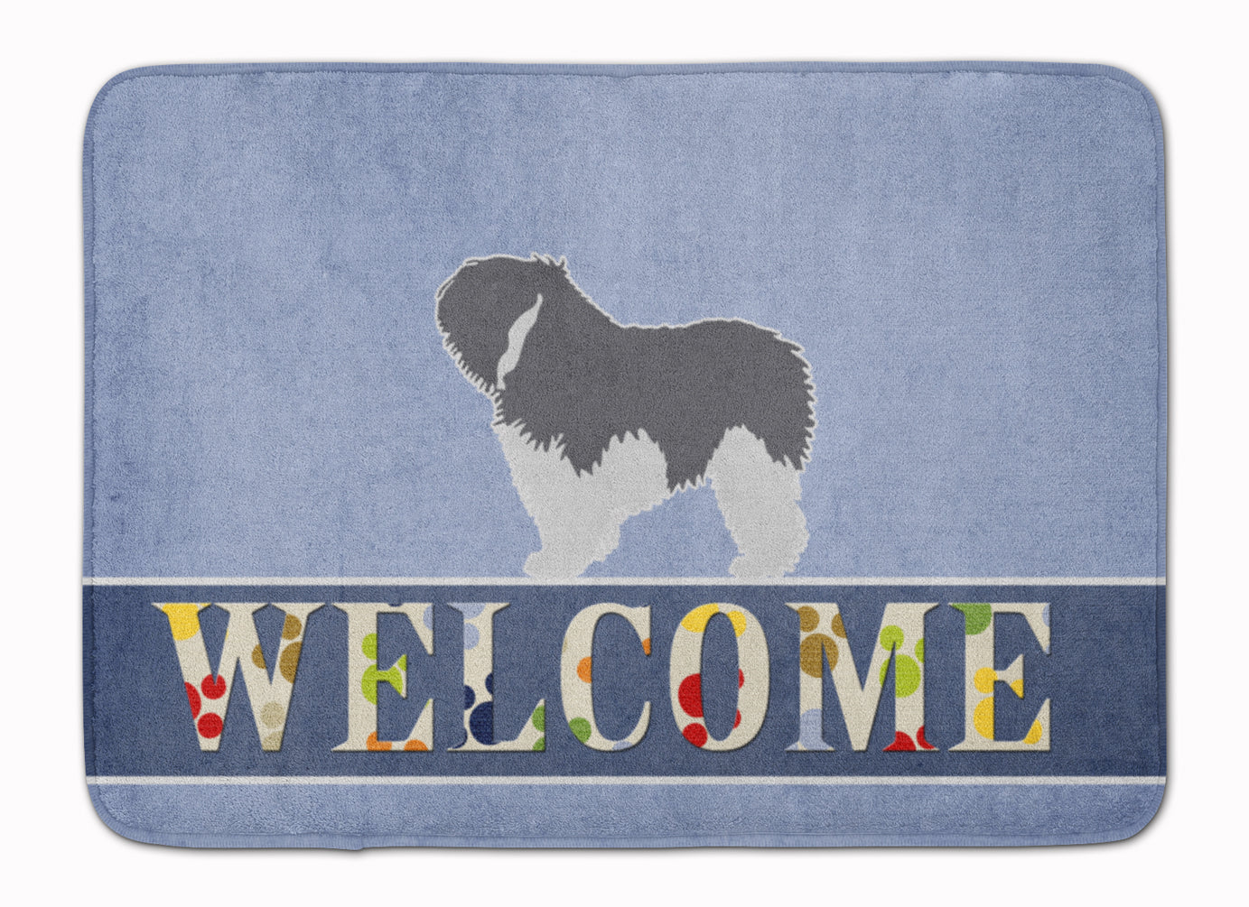 Polish Lowland Sheepdog Dog Welcome Machine Washable Memory Foam Mat BB5536RUG - the-store.com