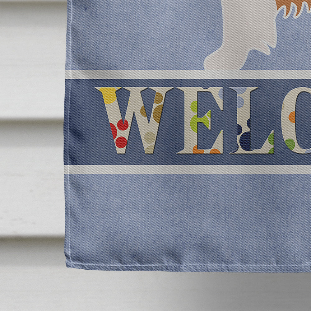 Australian Shepherd Dog Welcome Flag Canvas House Size BB5537CHF  the-store.com.