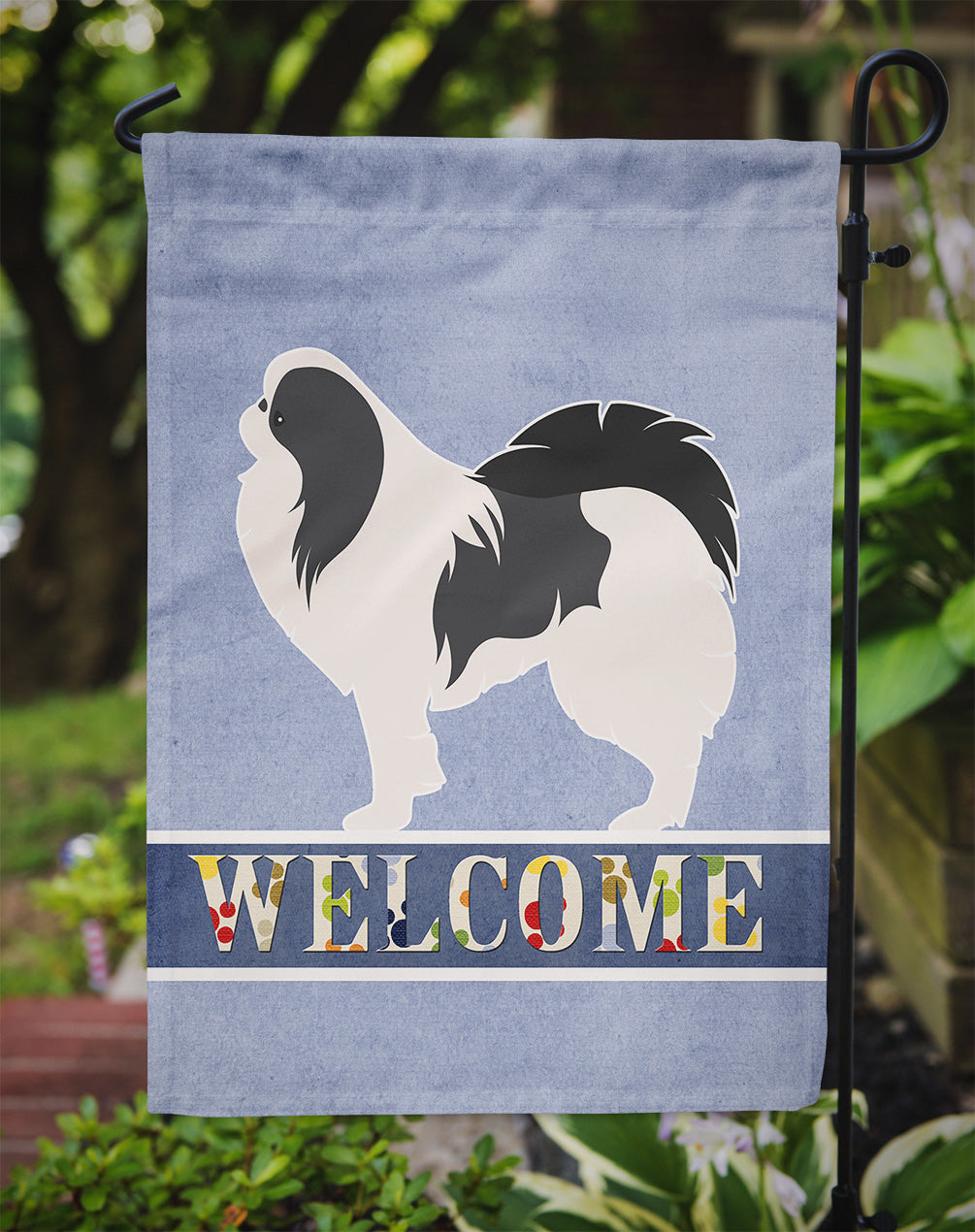 Japanese Chin Welcome Flag Garden Size BB5541GF  the-store.com.