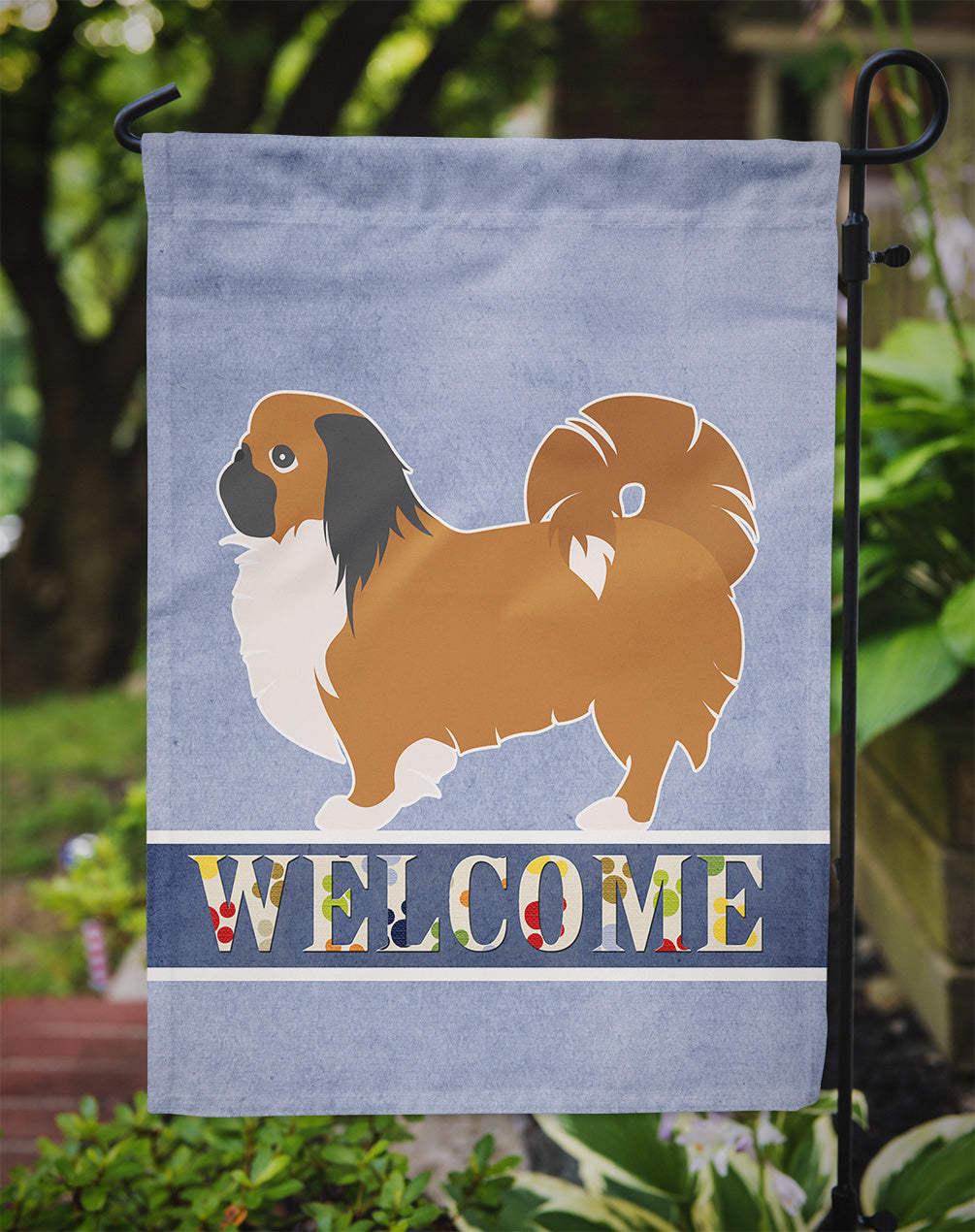 Pekingese Welcome Flag Garden Size BB5542GF  the-store.com.