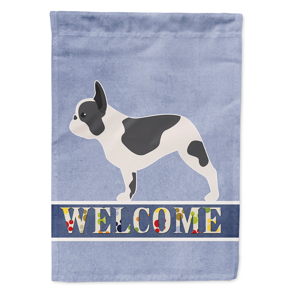 French Bulldog Welcome Flag Canvas House Size BB5545CHF  the-store.com.