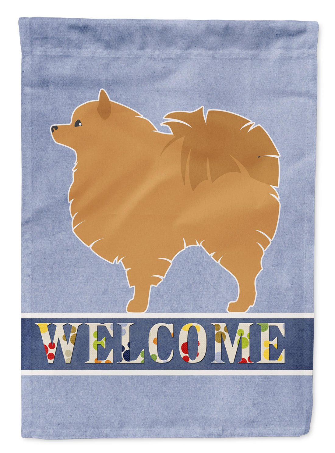 Pomeranian Welcome Flag Garden Size BB5546GF  the-store.com.