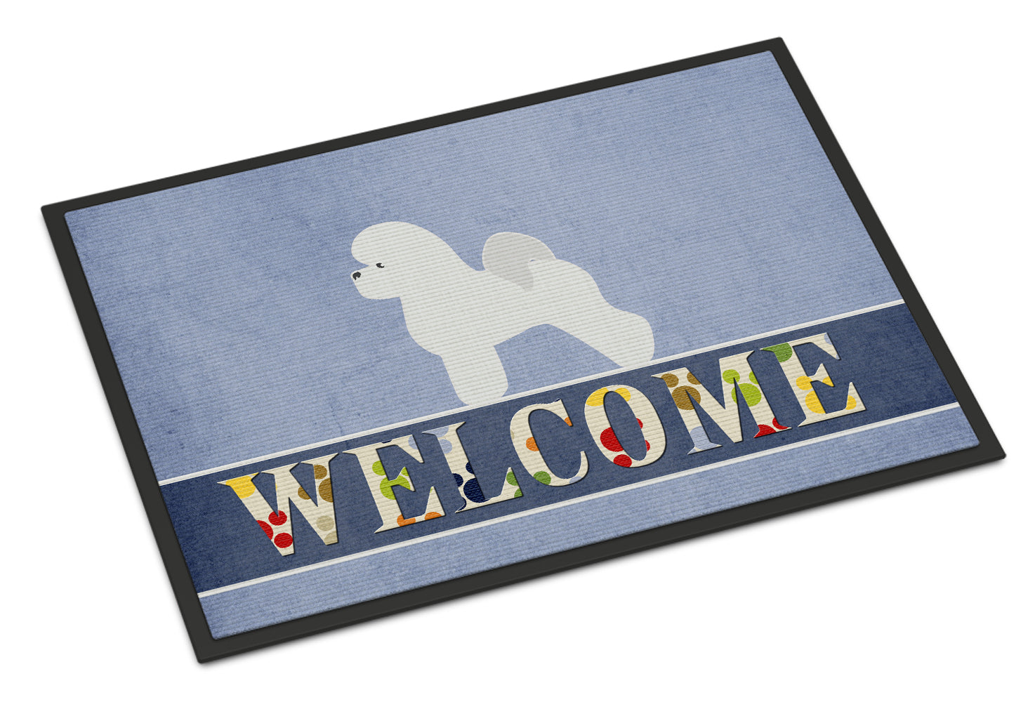 Bichon Frise Welcome Indoor or Outdoor Mat 18x27 BB5549MAT - the-store.com