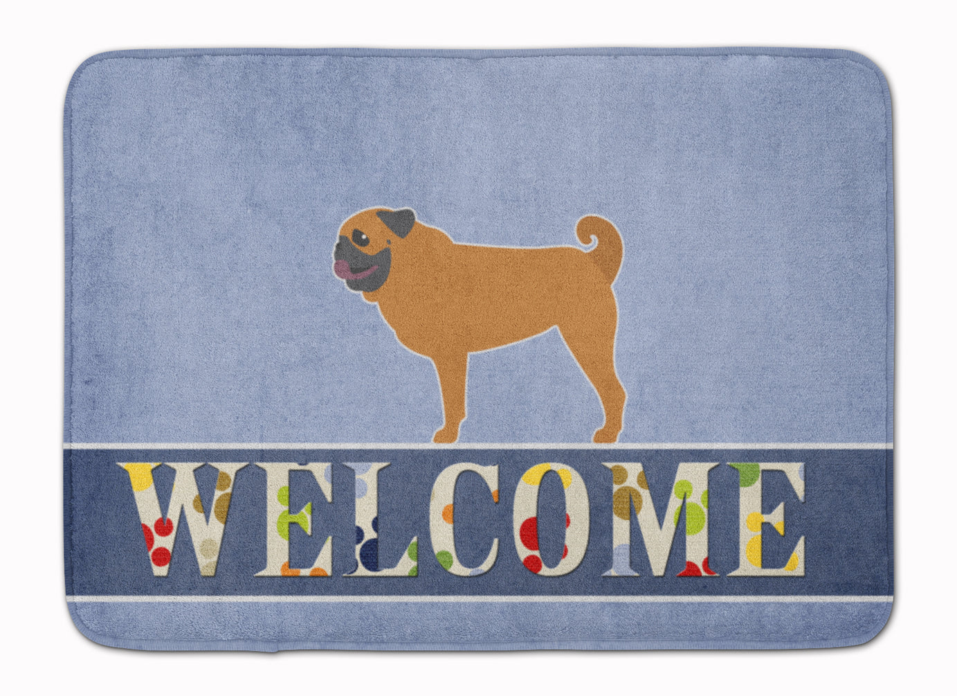 Pug Welcome Machine Washable Memory Foam Mat BB5551RUG - the-store.com