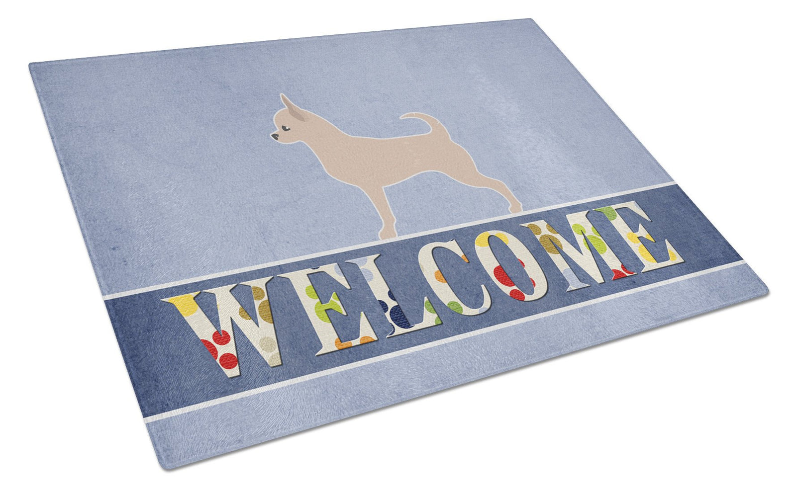 Chihuahua Welcome Glass Cutting Board Large BB5554LCB by Caroline's Treasures