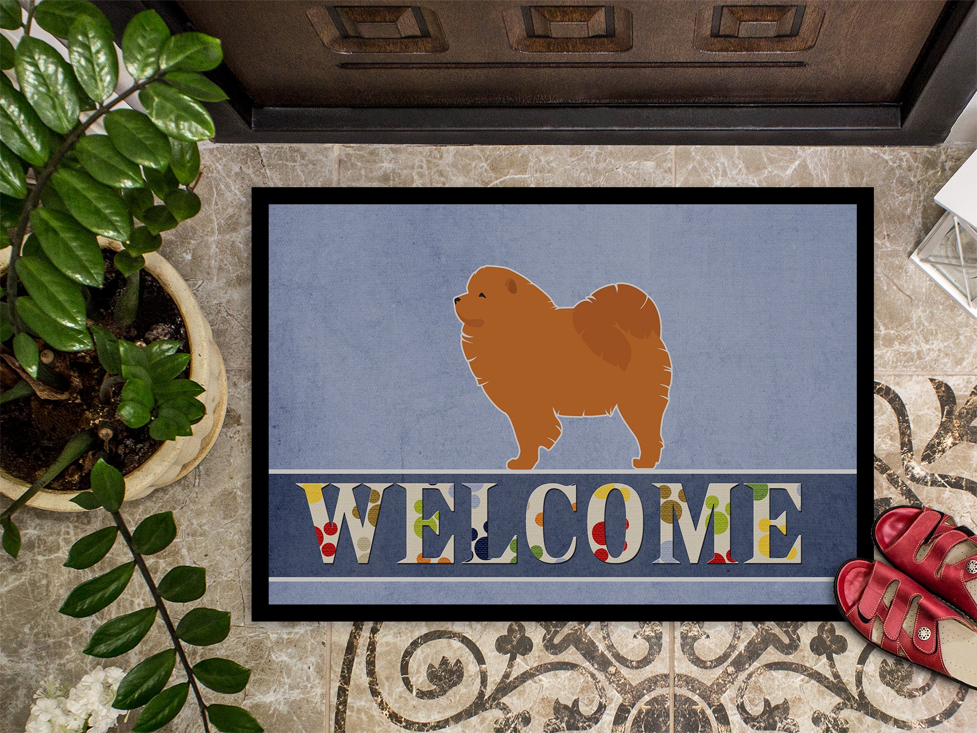 Chow Chow Welcome Indoor or Outdoor Mat 18x27 BB5555MAT - the-store.com