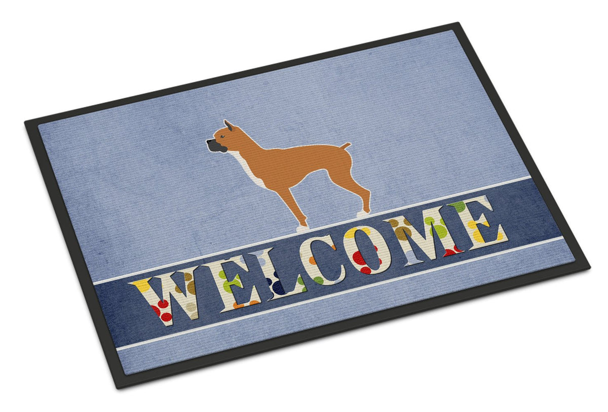 Boxer Welcome Indoor or Outdoor Mat 24x36 BB5557JMAT by Caroline&#39;s Treasures