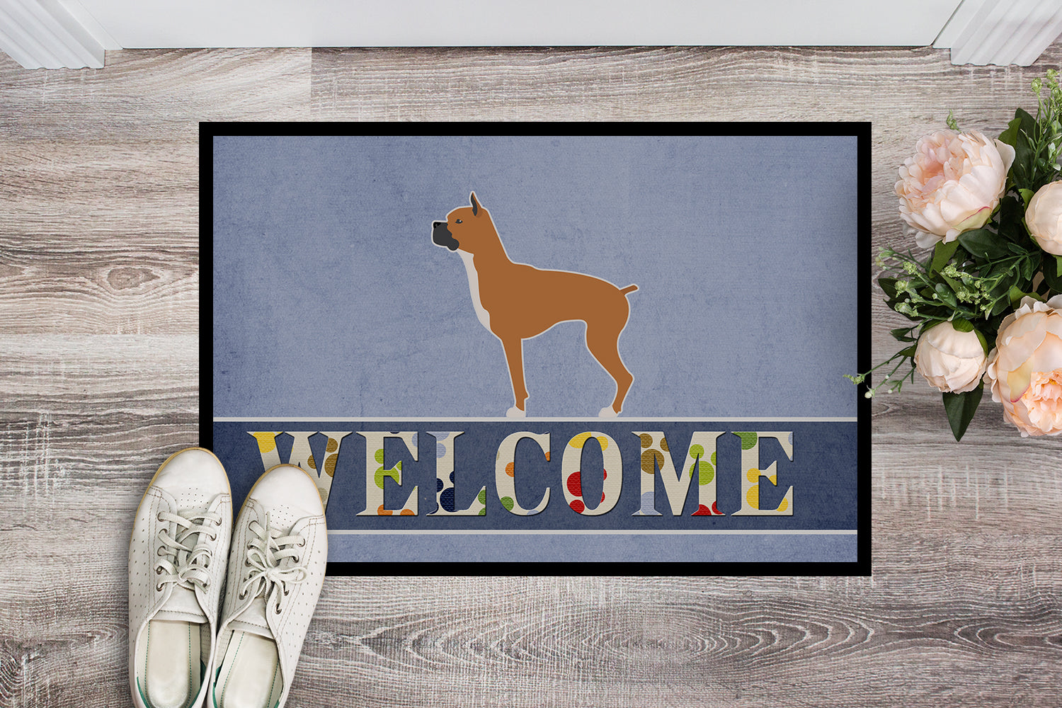 Boxer Welcome Indoor or Outdoor Mat 18x27 BB5557MAT - the-store.com