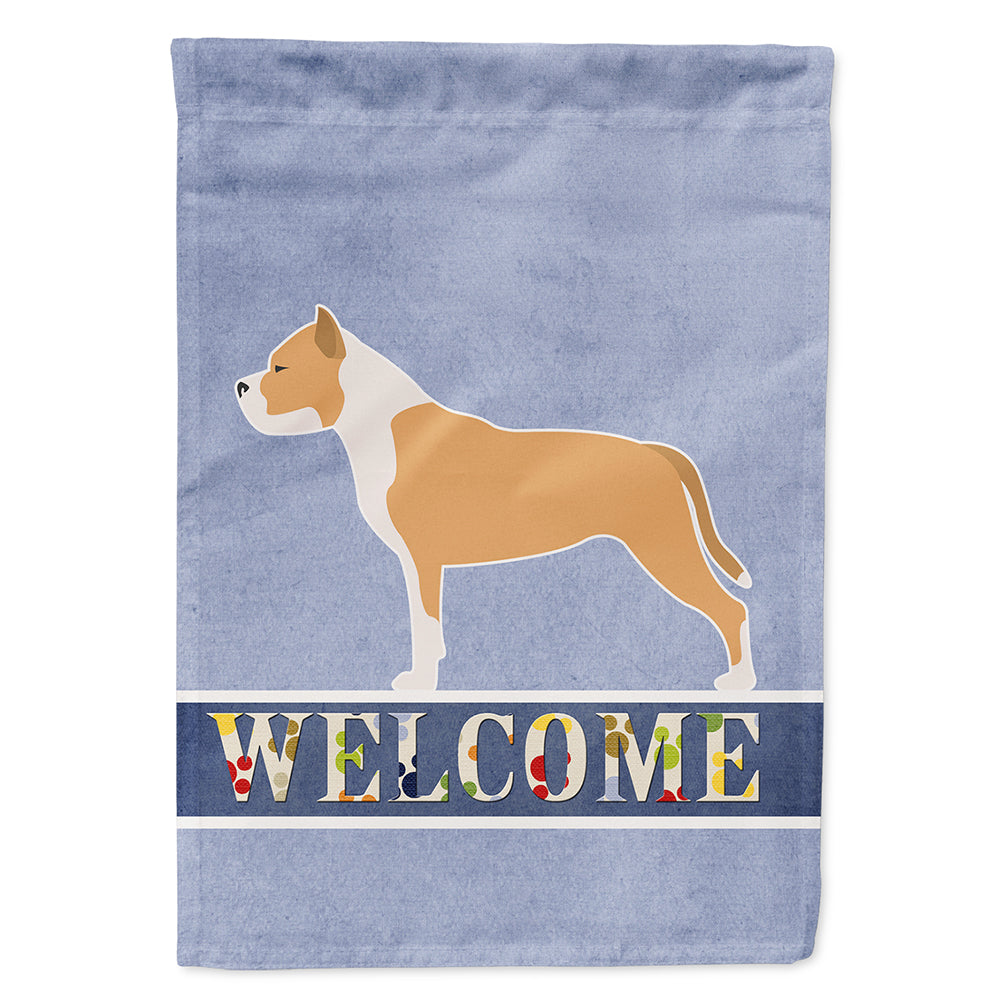 Staffordshire Bull Terrier Welcome Flag Canvas House Size BB5558CHF  the-store.com.