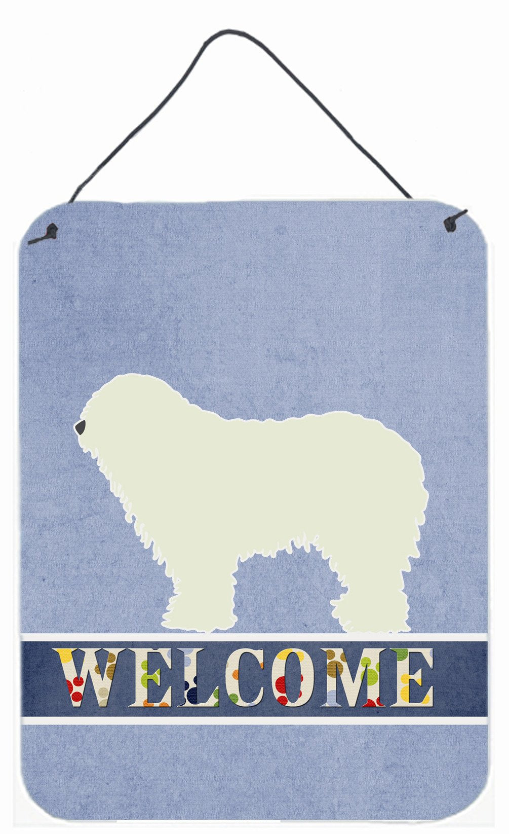 Komondor Welcome Wall or Door Hanging Prints BB5559DS1216 by Caroline's Treasures