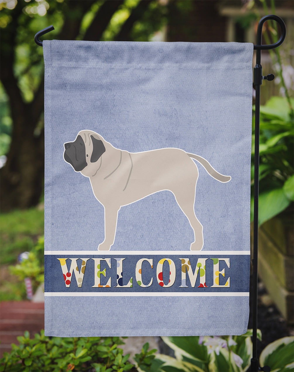 English Mastiff Welcome Flag Garden Size BB5560GF  the-store.com.