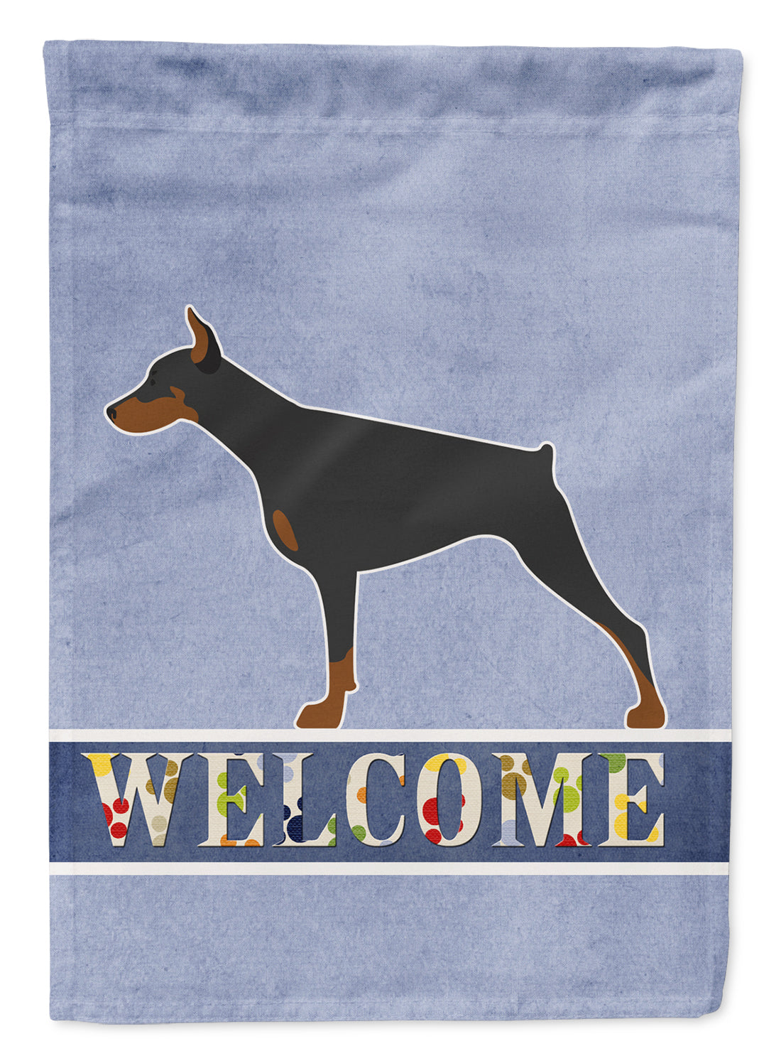 Doberman Pinscher Welcome Flag Garden Size BB5564GF  the-store.com.