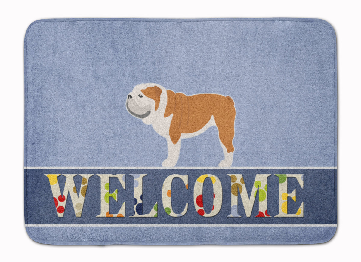 English Bulldog Welcome Machine Washable Memory Foam Mat BB5566RUG - the-store.com