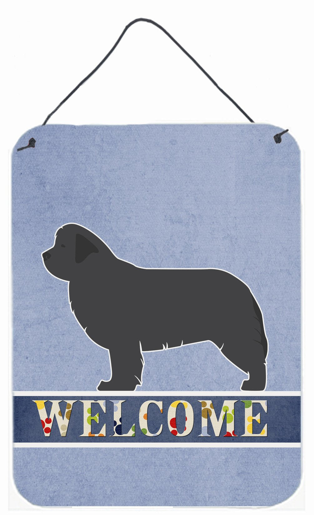 Newfoundland Welcome Wall or Door Hanging Prints BB5568DS1216 by Caroline's Treasures