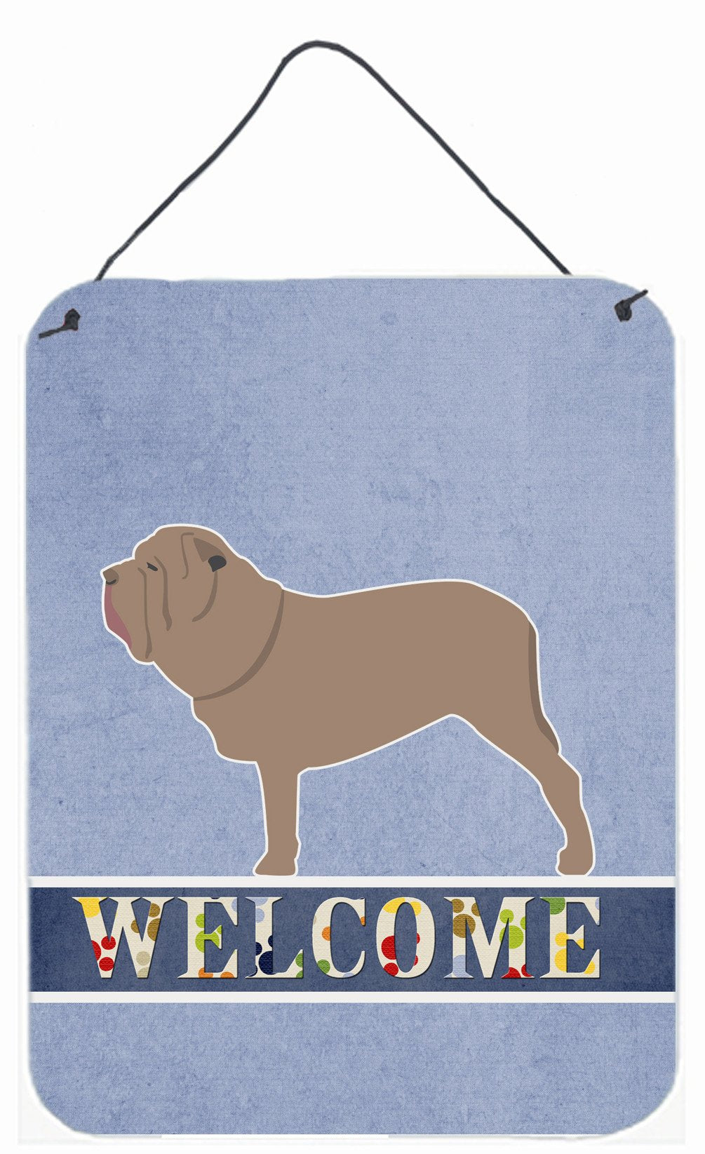 Neapolitan Mastiff Welcome Wall or Door Hanging Prints BB5569DS1216 by Caroline's Treasures