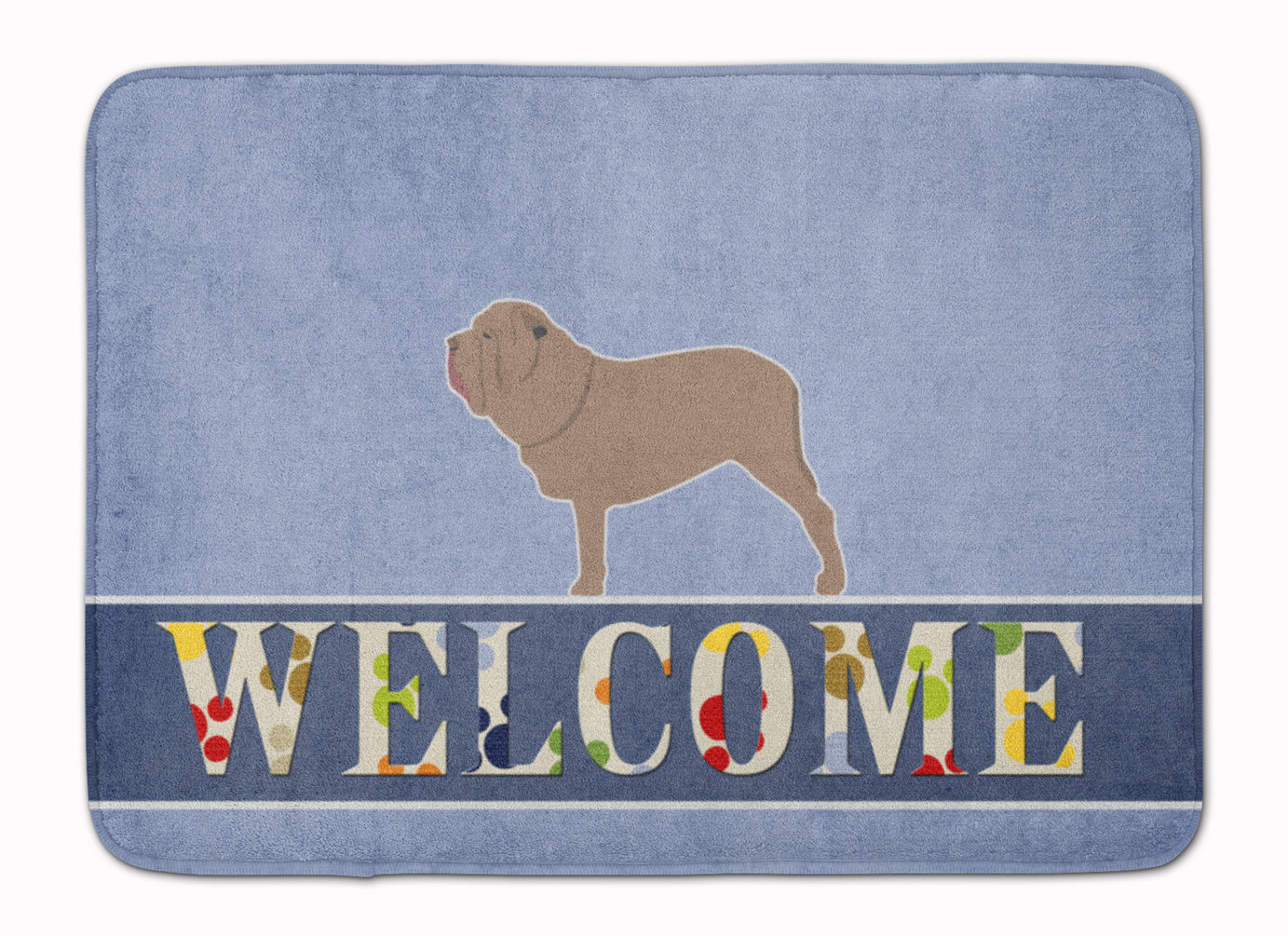 Neapolitan Mastiff Welcome Machine Washable Memory Foam Mat BB5569RUG - the-store.com